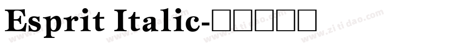 Esprit Italic字体转换